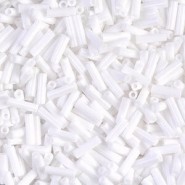 Miyuki Bugle 6mm Beads - White opaque BGL2-402